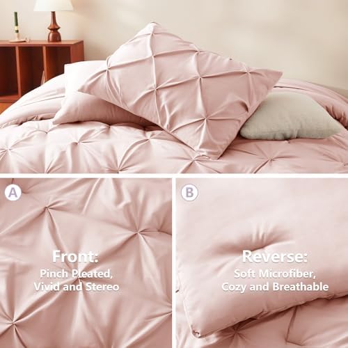 CozyLux Pink King Size Comforter Set 7 Pieces