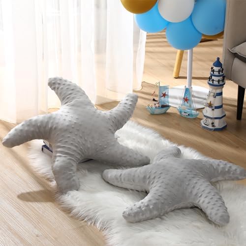 Fumete Starfish Throw Pillows 20 Gray 2 Pcs Coastal Decor