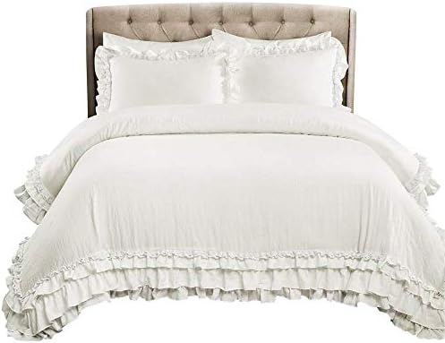 Lush Decor - Ella White Comforter Set with Shams