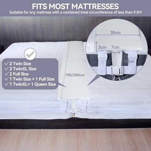 CZL Twin to King Bed Bridge Converter Kit with Strap