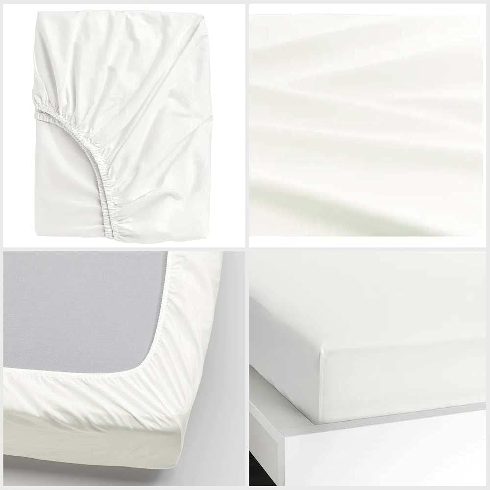 Crown Collection Premium 600-TC Egyptian Cotton Fitted Sheet California King White