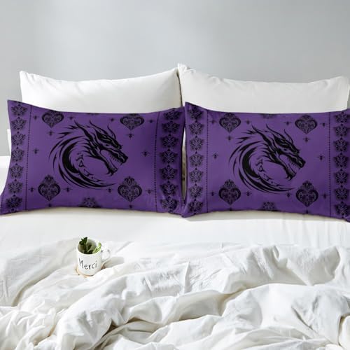 Castle Fairy Dragon Duvet Cover Set King Size