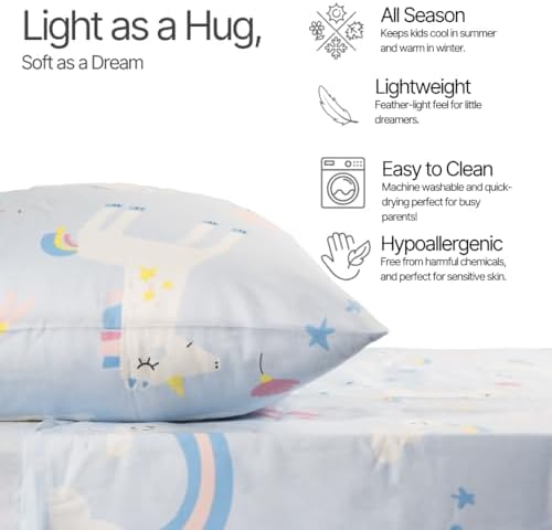 Salt Earth Kids Bedsheet Set Unicorn 3 Piece