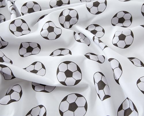 Chezmoi 4-Piece Sports Sheet Set - Soccer Ball Pattern