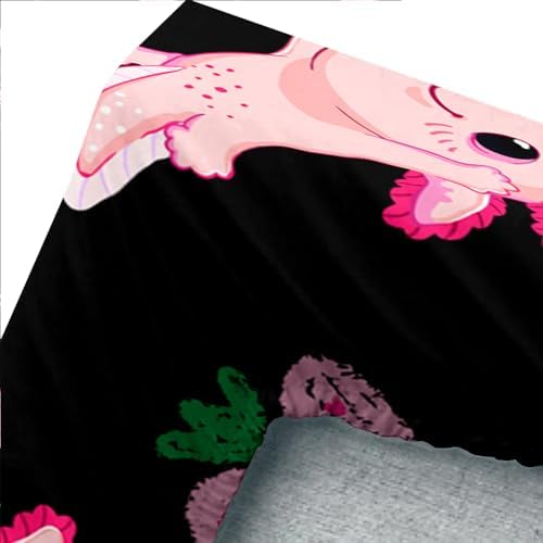 UEVBF Cute Axolotl Bed Set Twin Size Pink