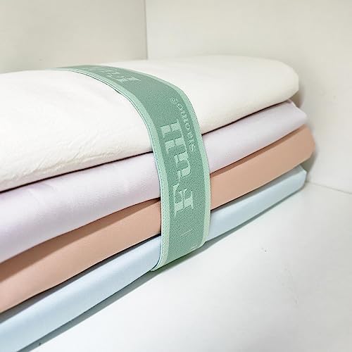 Siaomo Bed Sheet Organizer Bands - 4PCS Green Elastic Straps