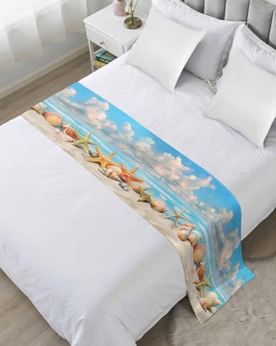 Sabolny Summer Beach Bed Runner Scarf Twin Size 71x20