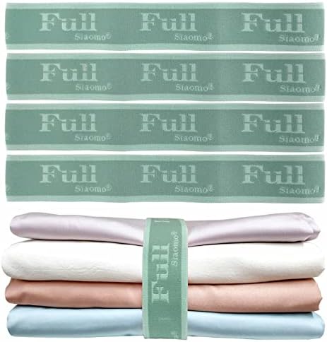 Siaomo Bed Sheet Organizer Bands - 4PCS Green Elastic Straps