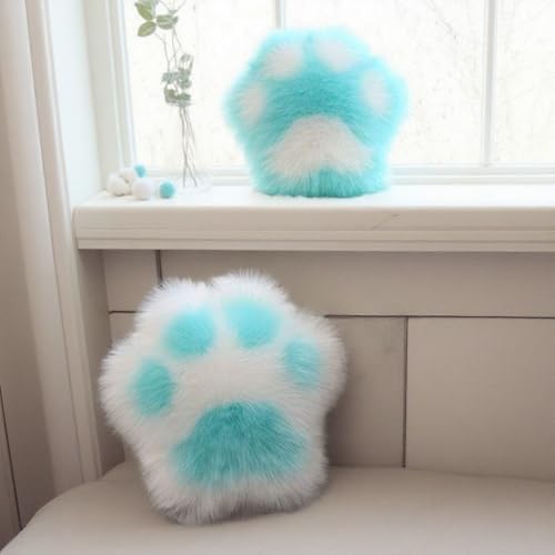 FEQOQO Cute Cat Paw Pillow Double Sided Plush