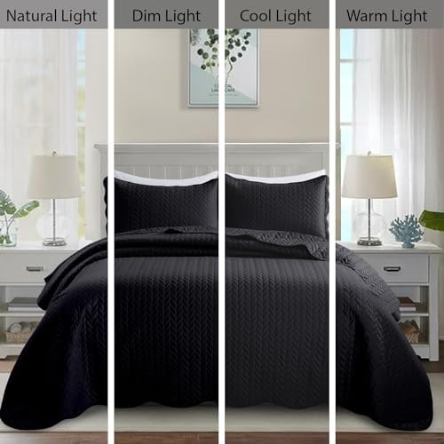 IR Imperial Rooms Twin Quilt Bedding Set Black