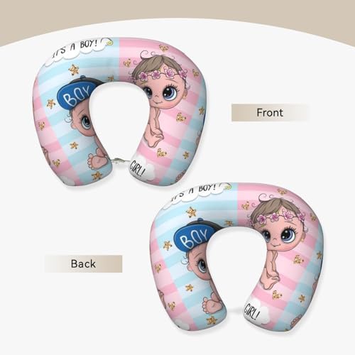 Memory Foam Travel Neck Pillow with Velvet Cover