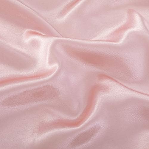 P Pothuiny Satin Fitted Sheet Twin XL Blush Pink
