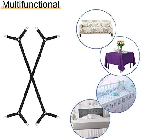 2Pcs Adjustable Sheet Straps for All Bed Sheets and Mattress Covers
