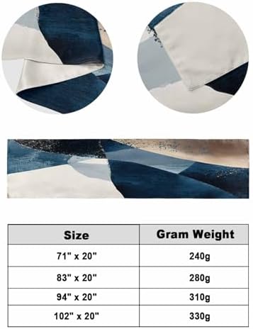 DecorLovee Navy Blue Bed Runner Queen Size