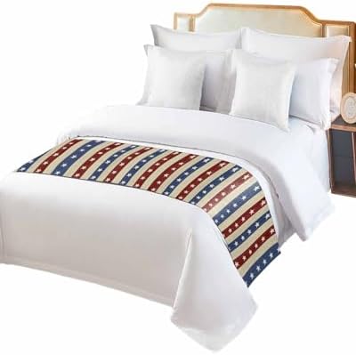 Litter Star Independence Day Bed Runner Scarf Stars and Stripes 83x20in
