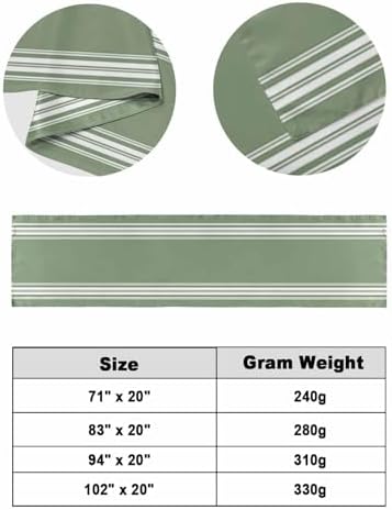 DecorLovee Dark Sage Green Bed Runner Queen Size