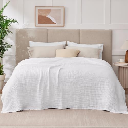 100 Cotton Muslin Queen Blanket 90 x 90 6 Layers