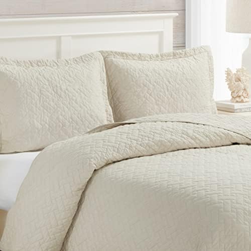 Tommy Bahama Queen Quilt Set Chevron Dune 1