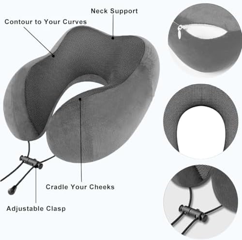 Ateupom Travel Pillow with Bluetooth Headphones