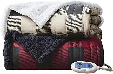 Woolrich Red Berber Electric Blanket Oversized Throw