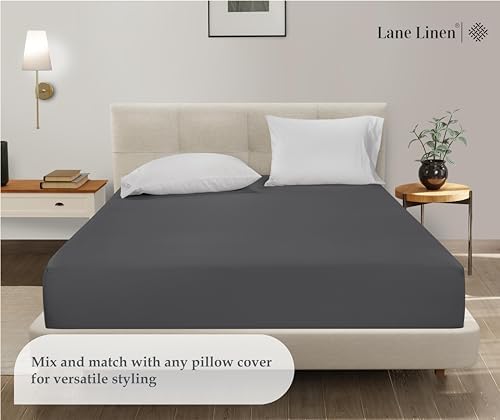 Lane Linen Twin Fitted Sheet - 4 Way Stretch Deep Pocket