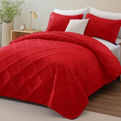 Exclusivo Mezcla King Size Quilt Set with Modern Striped Pattern