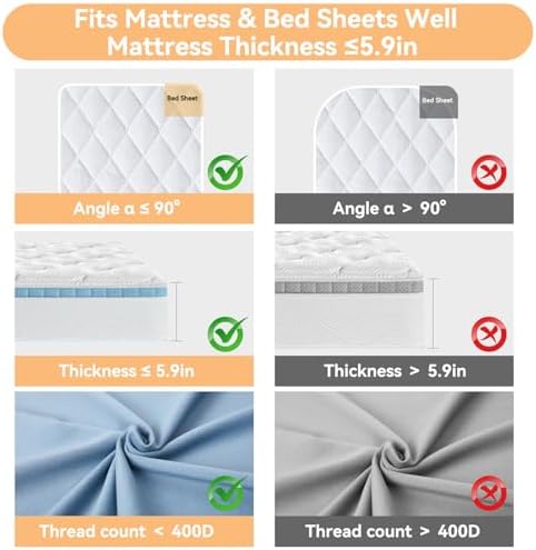 Adjustable Bed Sheet Holder with Lock Strap for Firm Fit