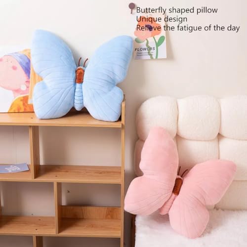 Butterfly Shaped Plush Throw Pillow for Kids and Home
