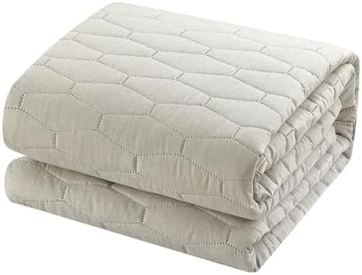 Chic Home Nyla 3 Piece Queen Quilt Set - Beige Hexagon Pattern