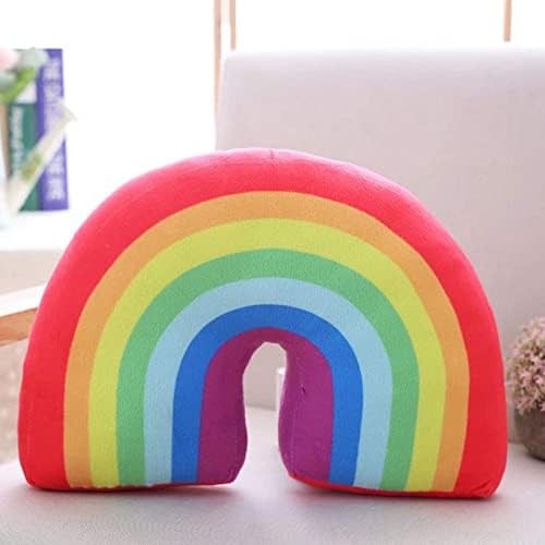 Cute Rainbow Shaped Plush Throw Pillow