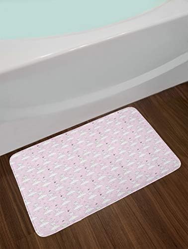 Ambesonne Ballerina Bath Mat with Little Girls Design