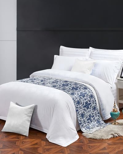 Ldtrchee Navy Blue Bed Runner for Queen Size Bed