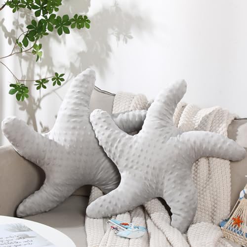 Fumete Starfish Throw Pillows 20 Gray 2 Pcs Coastal Decor
