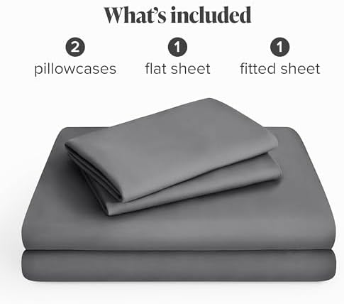 Bare Home Premium Microfiber Stretch Sheet Set Full Grey 1