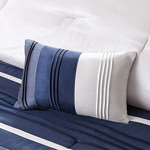 Madison Park Blaire Cozy Comforter Set 7 Piece Navy