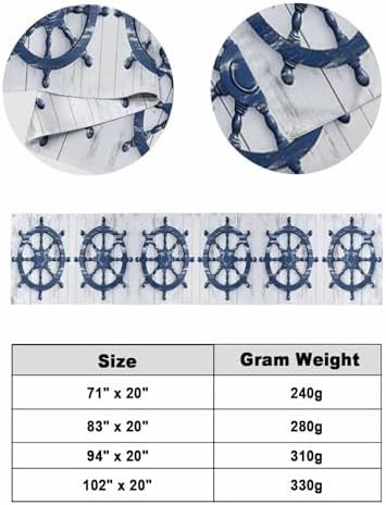 Homechoid Blue Coastal Bed Runner for Twin Size