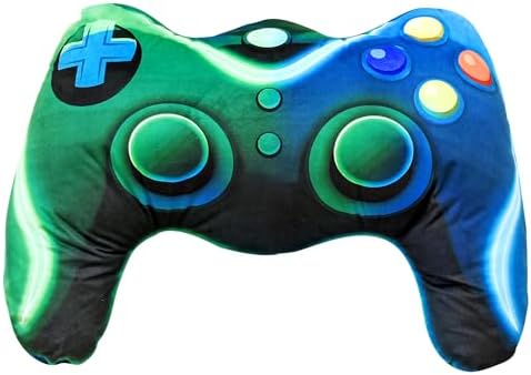 Meeting Story Game Controller Plush Throw Pillow Blue Green Large