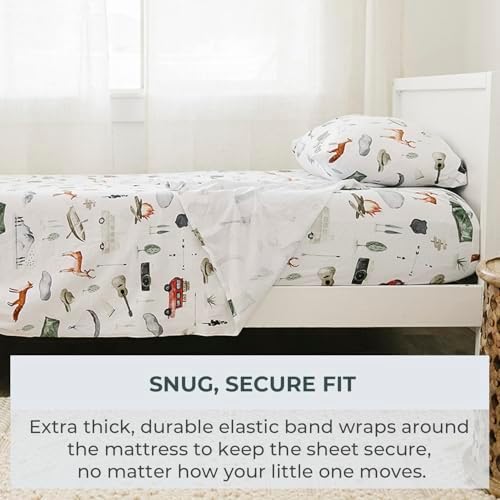 Pobi Baby Twin Sheet Set with Pillowcase - Ultra Soft Cotton Blend