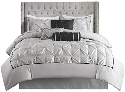 Madison Park Laurel Cozy Comforter Set - Grey Queen 7 Piece