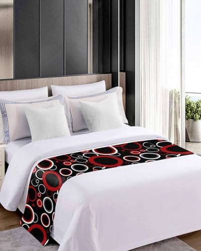 Sabolny Red Black Bed Runner Scarf Full Queen