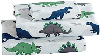 Linen Plus Queen Sheet Set with T-rex Design