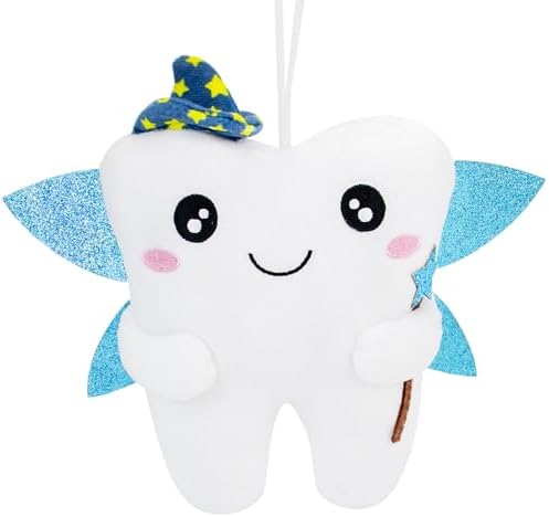 TiniPix Tooth Fairy Pillow with Shiny Wings and Pocket