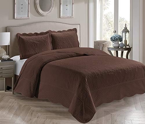 Home Collection 3 Piece Emboss Bedspread Set