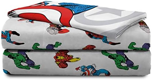 Jay Franco Marvel Avengers Twin Sheet Set - 3 Piece Super Soft and Cozy