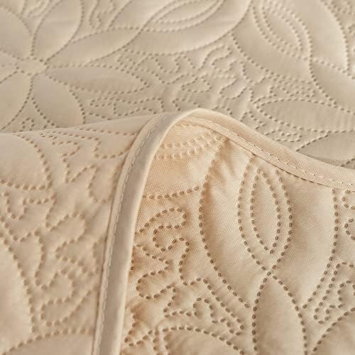 Auemtyn King Size Quilt Set 3 Pieces Floral Pattern