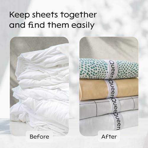 Niagara 4 Pack Bed Sheet Organizer Bands - Fully Elastic Linen Storage