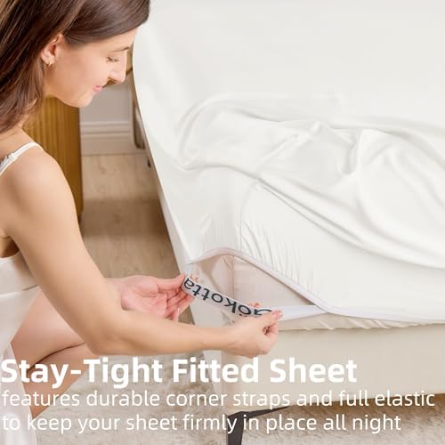 Gokotta Bamboo Rayon Fitted Sheet Set - California King Size