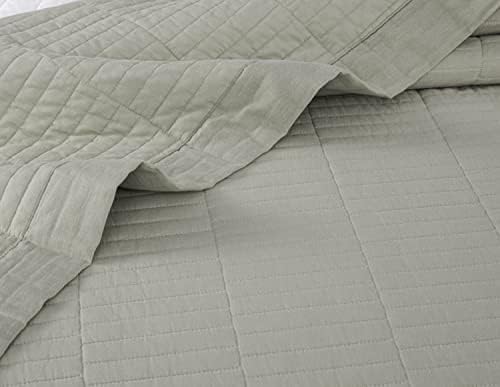 Chezmoi Yuma 3-Piece Cotton Quilt Set Queen Size 1