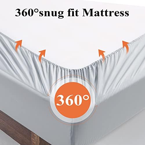 ShunjieHome Bamboo Viscose Fitted Sheet Cal King