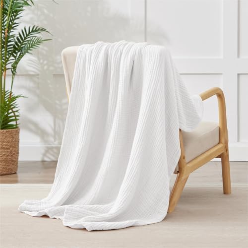 100 Cotton Muslin Queen Blanket 90 x 90 6 Layers
